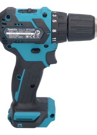 Makita DF 332 DSM1E Akku Bohrschrauber 12 V max. 35 Nm Brushless + 1x Akku 4,0 Ah + Ladegerät + Koffer