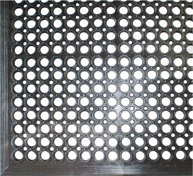 Fußmatte offene Ringe ( 9000471303 ) schwarz Gummi