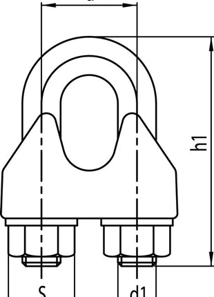 Drahtseilklemme ähnlich DIN 741 ( 1000120114 ) Gewinde M4 verzinkt