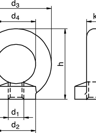 Tuerca anular DIN 582 (5000615131) rosca M8 galvanizada