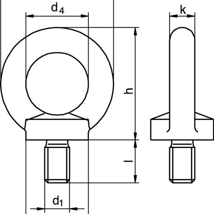 Ringschraube DIN 580 ( 5000601205 ) Gewinde M16 galvanisch verzinkt