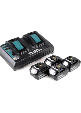 Makita DHR 280 PG4J 2 x 18 V 36 V Li-Ion Akku Bohrhammer 28 mm Brushless für SDS-PLUS im Makpac + 4 x 6,0 Ah Akku + Doppelladegerät - Toolbrothers