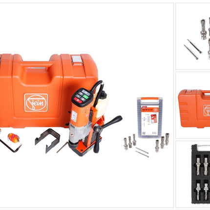 FEIN KBU 35 QW 1100 W Universal Magnet Kernbohrmaschine bis 35 mm im Koffer + Fein Best of Kernbohrer QuickIN Zubehörset 8 tlg. - Toolbrothers