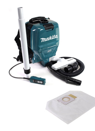 Makita DVC 260 Z 36 V Akku Rucksack Staubsauger (2x 18V) Brushless Solo + Makita Filtersack 2l 10 Stück - ohne Akku und Ladegerät - Toolbrothers