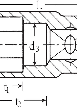 Stahlwille Steckschlüsseleinsatz 456 8 ( 8000334536 ) 3/8 ″ 6 kant Länge 25 mm