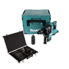 Makita DHR 281 ZJ Akku Bohrhammer 2x18V 2,8J brushless SDS plus + Makpac + 17-tlg. Bohrer und Meißel Set + Koffer - ohne Akku und Ladegerät - Toolbrothers