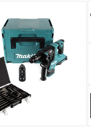 Makita DHR 281 ZJ Akku Bohrhammer 2x18V 2,8J brushless SDS plus + Makpac + 17-tlg. Bohrer und Meißel Set + Koffer - ohne Akku und Ladegerät - Toolbrothers