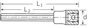 Stahlwille Steckschlüsseleinsatz 1054/2054 ( 8000333129 ) 1/2 ″ 6 kant Länge 120 mm