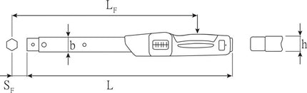 Stahlwille Drehmomentschlüssel 730N/100 ( 8000332296 ) 200-1000 Nm