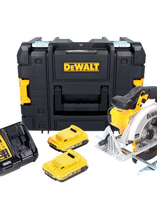 DeWalt DCS 391 D2 Akku Handkreissäge 18 V 165 mm + 2x Akku 2,0 Ah + Ladegerät + TSTAK - Toolbrothers