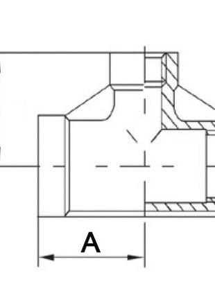 Pieza en T con resorte EN 10226-1 ( 4000000049 ) NPS=1″ NPS2 3/4″