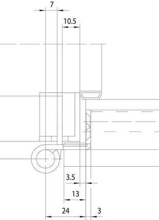 Simonswerk objet charnière VARIANT VX 7939 (3000700118) acier inoxydable brossé mat 160 kg portes à feuillure