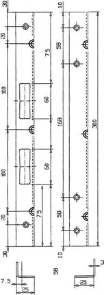 Schnegel Sicherheitswinkelschließblech ( 3000259567 ) Länge 300 mm Breite 25 mm Stärke 3 mm 006/920