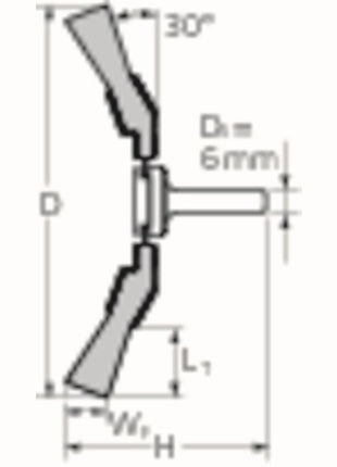 PFERD Kegelbürste KBU INOX ( 8000431754 ) Ø 80 mm Drahtstärke 0,3 mm 12000 min-¹