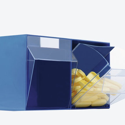 Lockweiler Klarsichtmagazin ( 9000449639 ) H353xB600xT306mm Kunststoff blau