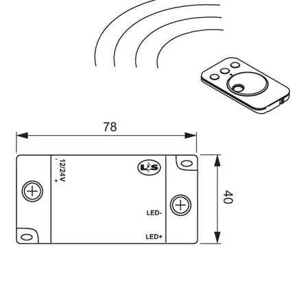 L & S LED-Funkdimmer Startset ( 3000550092 ) 12 V (*24 V) Startset
