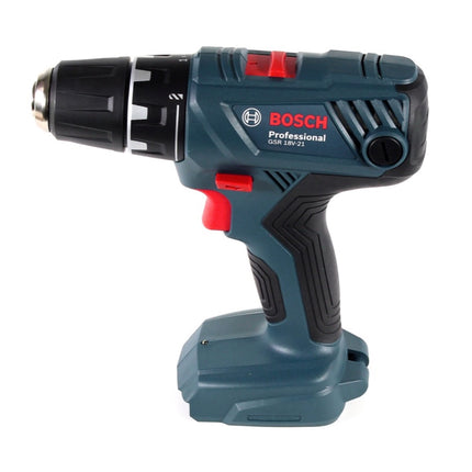 Bosch Professional GSR 18V-21 Akku Bohrschrauber 18V 55Nm + 2x Akku 2,0Ah + Ladegerät + Spiralbohrer Set + Koffer - Toolbrothers