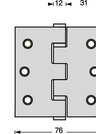 Intersteel Kugellagertürscharnier ( 3000255604 ) Edelstahl käntig matt ausziehbarer Stift