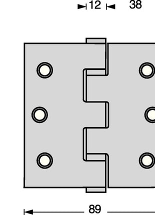 Intersteel Kugellagertürscharnier ( 3000255605 ) Edelstahl käntig matt ausziehbarer Stift