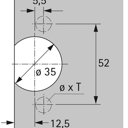 Hettich Topf zu Scharnier Selekta ( 8000611036 ) TH 32