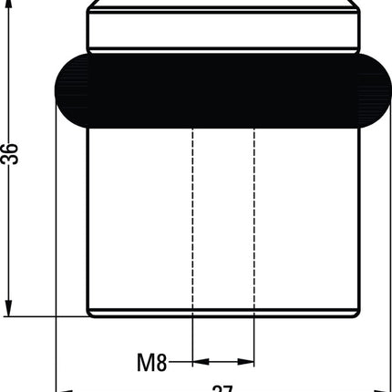 Hermeta Bodentürpuffer 4735 ( 3000283379 ) Ø 39 mm Höhe 36 mm Dübelmontage