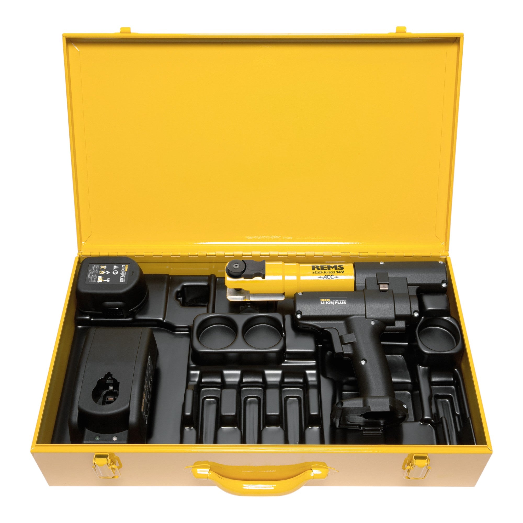 Rems Mini-Press 14 V ACC Akku Radialpresse 22 kN 40 mm ( 578012 R220 ) + 1x Akku 2,5 Ah + Schnellladegerät + Koffer