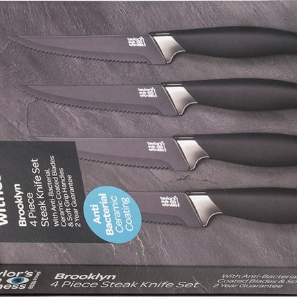 Herbertz Steak-Messerset Brooklyn ( 4000801044 ) 4-teilig feste Klinge