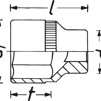 Hazet Steckschlüsseleinsatz 880 ( 8000466457 ) 3/8 ″ 6-kant Länge 29,5 mm