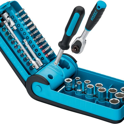 Hazet Steckschlüsselsatz 856-1HP ( 8000753595 ) 38-teilig 1/4 ″ Anzahl Zähne 90 6-Kant