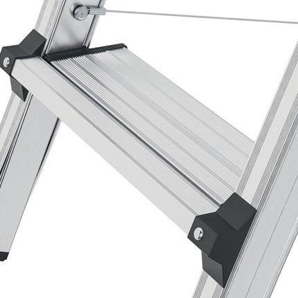 Hailo Stufenstehleiter 100 Topline ( 9000463140 ) Stufen 3-5 Aluminium eloxiert teleskopierbar
