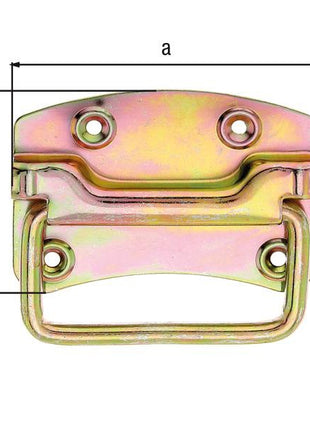 Tirador de caja GAH Alberts (8002620709) Alto 80 mm Ancho 104 mm Número de agujeros 4