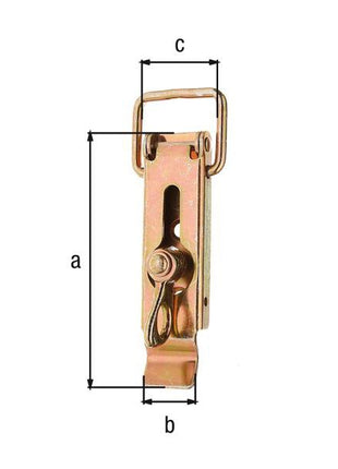 GAH Alberts Kistenverschluss ( 8002424322 ) Höhe 93 mm Breite 30 mm