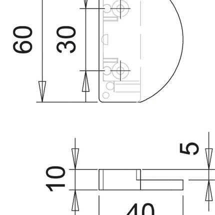 EDI Balkontürgriff ( 3000261211 ) Kunststoff braun
