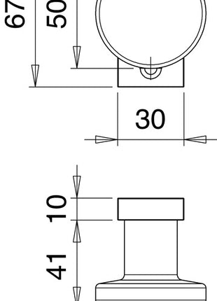 Gałka drzwiowa z profilem EDI 1394/0000 ( 3000200017 ) Materiał aluminium F1 stała