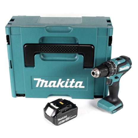 Makita DHP 485 G1J trapano a percussione a batteria 18V 50 Nm senza spazzole + 1x batteria ricaricabile 6.0Ah + Makpac - senza caricabatterie