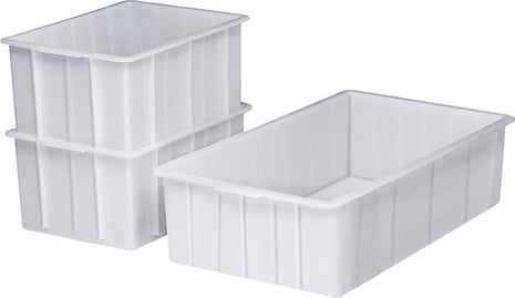 Craemer recipiente de plástico (9000450311) cuadrado 55 l ND-PE blanco sin orificio para asa