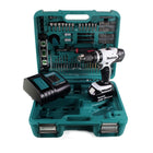 Makita DHP 453 SFTK Akku Schlagbohrschrauber 18 V 42Nm + 1x Akku 3,0Ah + Schnellladegerät + 101-tlg. Zubehörset + Koffer - Toolbrothers