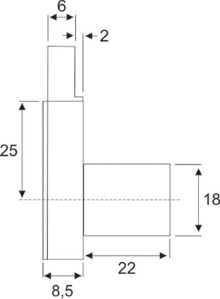 BMB Aufschraubschloss ( 3000271830 ) Dornmaß 25 mm verschiedenschließend