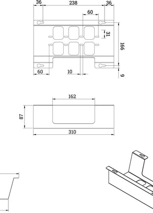 Bandeja portacables BMB BOXIT V (3000273160) metal negro