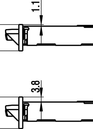 Cerradura de embutir para puerta de habitación BKS 0215 (3000251045) BB 20/55/72/8 mm DIN izquierda plástico clase 1