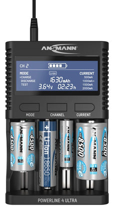 Ansmann Universalladegerät UBC Powerline 4 Ultra ( 4000902123 ) mit Netzteil
