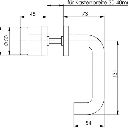 AMF Wechselgarnitur ( 3311021075 ) Edelstahl D/K ohne Zylinderrosette DIN links/rechts