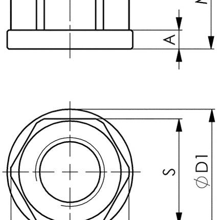 AMF Sechskantmutter DIN 6331 ( 4000603337 ) M30 Schlüsselweite 46 mm Festigkeitsklasse 10
