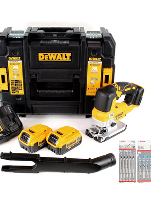 DeWalt DCS 334 M2 Akku Pendelhub Stichsäge 18V Brushless + 2x Akku 4,0Ah + Ladegerät + 15x Stichsägeblätter+ TSTAK - Toolbrothers