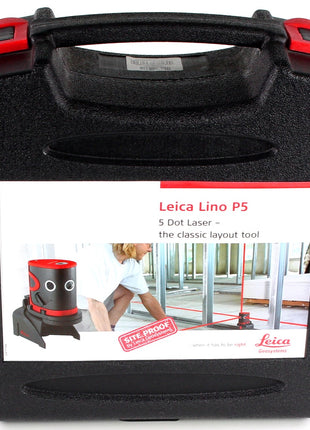 Leica Lino P5 Punktlaser mit fünf Laserpunkten Selbstnivellierend im Koffer ( 777068 ) - Toolbrothers