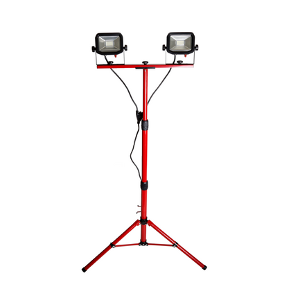 Luceco LSWT210BR3-01 LED Dreifuß Doppelstrahler mit Stativ 2x 600lm 2x 10W IP 65 - Toolbrothers