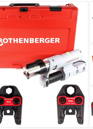 Rothenberger ROMAX AC ECO Set M 230 V Pressmaschine Typ C für Netzbetrieb im Transportkoffer + 3 x Pressbacken ( 15750 ) - Toolbrothers