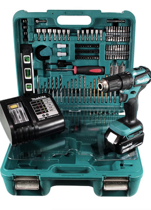 Makita DHP 483 SMTK Akku Schlagbohrschrauber 18 V 40Nm Brushless + 1x Akku 4,0Ah + Ladegerät + Koffer mit 101tlg. Zubehörset - Toolbrothers