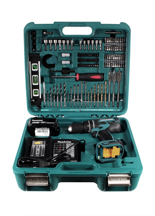 Makita DHP 480 SMTK Akku Schlagbohrschrauber 18 V 54Nm + 1x Akku 4,0Ah + Ladegerät + Koffer mit 101tlg. Zubehörset - Toolbrothers