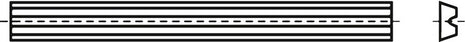 Wendemesser HW-WP ( 4000815084 ) Länge 80,5 mm Breite 5,9 mm Dicke 1,2 mm passend für elektrische Handhobel